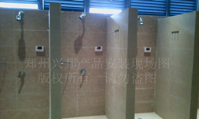 红外感应IC卡水控机在武汉市刘勇国际健身会安装现场